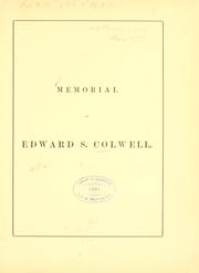 Cover of: Memorial of Edward S. Colwell. | 