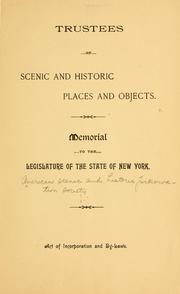 Cover of: Memorial to the Legislature of the state of New York.: Act of incorporation and by-laws.
