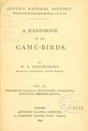 Cover of: A hand-book to the game-birds. by W. R. Ogilvie-Grant
