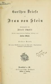 Cover of: Briefe an Frau von Stein by Johann Wolfgang von Goethe