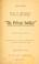 Cover of: Response of John L. Shepherd to the toast of "The private soldier" at the fourth annual dinner of the comrades and associate members of U. S. Grant post, no. 327, at the Montauk club ...