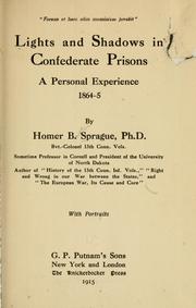 Cover of: Lights and shadows in Confederate prisons