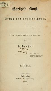 Cover of: Goethe's Faust by Heinrich Düntzer
