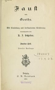 Cover of: Faust ... by Johann Wolfgang von Goethe