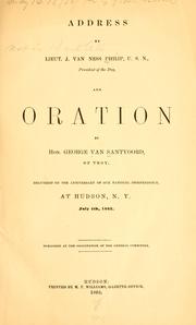 Cover of: Address by Lieut.: J. Van Ness Philip, U. S. N., president of the day