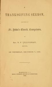 Cover of: A thanksgiving sermon by Nicholas Power Tillinghast