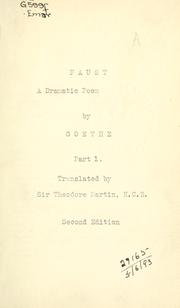 Cover of: Faust by Johann Wolfgang von Goethe, Johann Wolfgang von Goethe