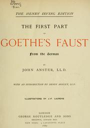 Cover of: The first part of Faust by Johann Wolfgang von Goethe