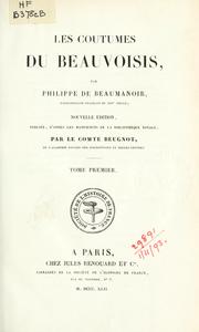 Cover of: Les coutumes du Beauvoisis by Beaumanoir, Philippe de Remi sire de