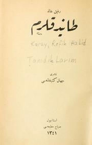 Cover of: anidilarim by Refik Halid Karay