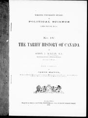 Cover of: The tariff history of Canada