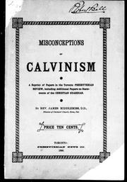 Misconceptions of Calvinism by James Middlemiss