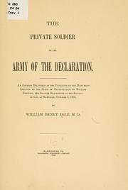 The private soldier of the army of the declaration by Egle, William Henry