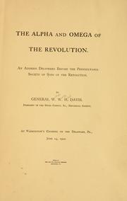 Cover of: alpha and omega of the revolution.