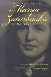 Cover of: The diaries of Marya Zaturenska, 1938-1944