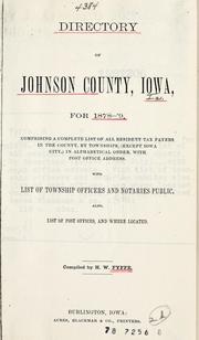 Directory of Johnson County, Iowa, for 1878-79 by H. W. Fyffe
