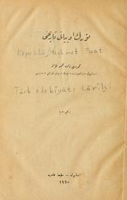 Cover of: Türk edebyti trhi by Mehmet Fuat Köprülü, Mehmet Fuat Köprülü