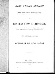 Cover of: New Year's sermon by by David Mitchell.