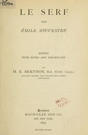 Cover of: Le serf