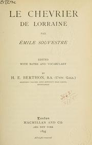 Cover of: Le chevrier de Lorraine