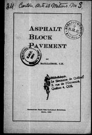 Cover of: Asphalt block pavement
