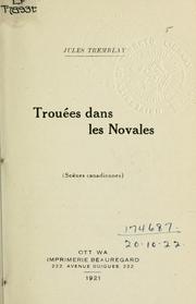 Cover of: Trouées dans les novales. by Jules Tremblay