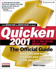 Cover of: Quicken 2001 by Maria Langer