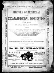 History of Montreal and commercial register for 1885 by Borthwick, J. Douglas