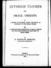 Cover of: Division courts and small credits