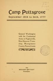 Cover of: Camp Pottsgrove, September 18th to 26th, 1777.