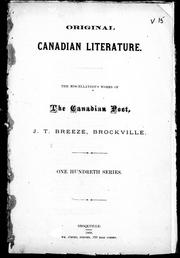 Cover of: The miscellaneous works of the Canadian poet J.T. Breeze, Brockville