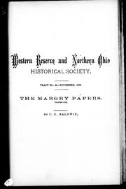 Cover of: The Margry papers, volume one