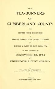 Cover of: tea-burners of Cumberland County