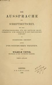 Die Aussprache des Schriftdeutschen by Wilhelm Viëtor