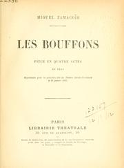 Cover of: Les bouffons by Miguel Zamacoïs