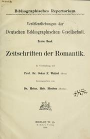 Cover of: Bibliographisches Repertorium.