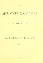 Cover of: The mountain campaigns in Georgia.