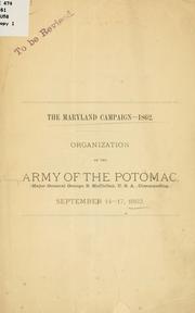 The Maryland campaign--1862 by United States. Army. Army of the Potomac