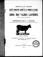 Cover of: Choix des vaches laitières: économie dans leur alimentation