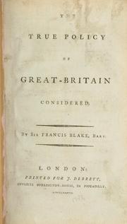 Cover of: true policy of Great-Britain considered