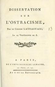 Cover of: Dissertation sur l'ostracisme