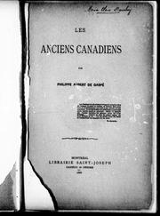 Cover of: Les anciens canadiens by Philippe-Joseph Aubert de Gaspé