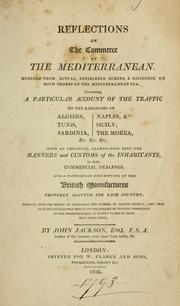 Cover of: Reflections on the commerce of the Mediterraneanay result to the English by holding possessions in the Mediterranean, as nearly to equal their West India trade