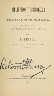Cover of: Bibliófilos y bibliotecas en la España musulmana