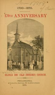 Cover of: 1700-1870. 170th anniversary. by Philadelphia. Gloria Dei church