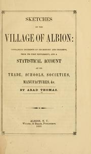 Cover of: Sketches of the village of Albion: containing incidents of its history and progress, from its first settlement, and a statistical account of its trade, schools, societies, manufactures, &c.