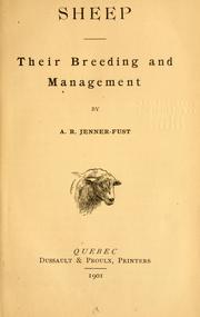 Cover of: Sheep, their breeding and management.