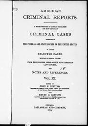 American criminal reports by John F. Geeting