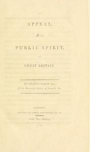 Cover of: appeal to the public spirit of Great Britain