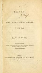 Cover of: A reply to some financial mistatements [!], in and out of Parliament. by John Charles Herries